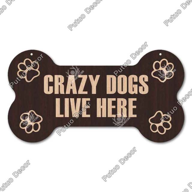 Decor Bone Sign Dog Lovely Plaque