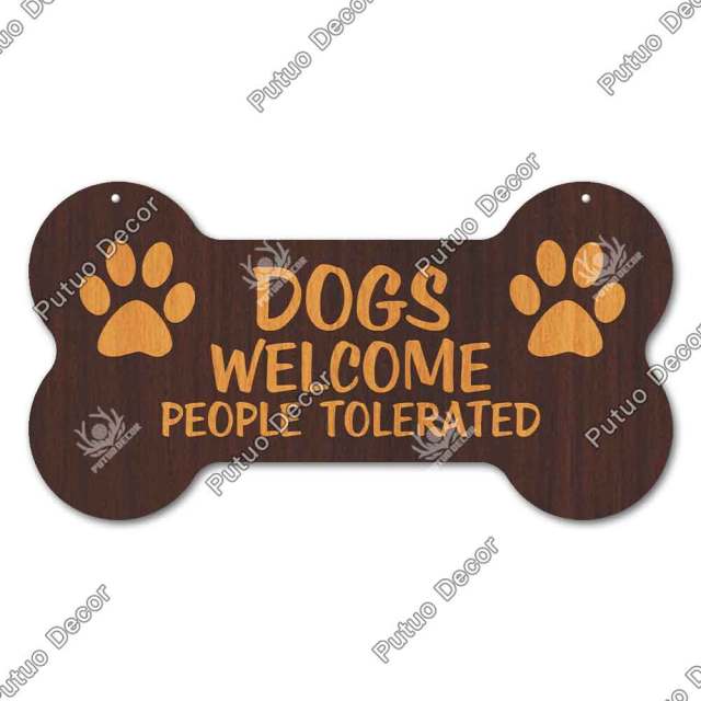 Decor Bone Sign Dog Lovely Plaque