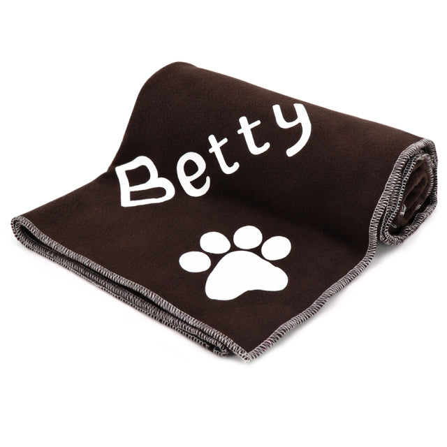 Coral Fleece Dog Blanket Personalized
