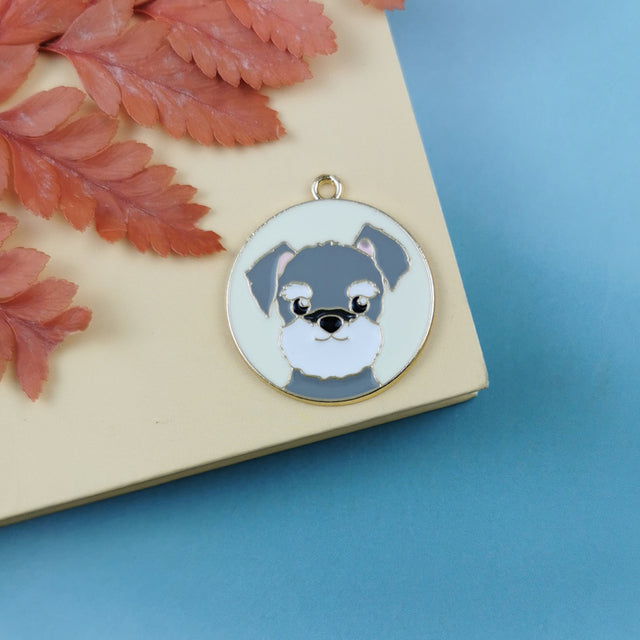 Enamel Cute Dog Tag Charms Pendant