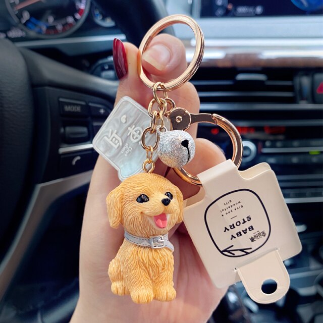 Resin Simulation Dog Keychain