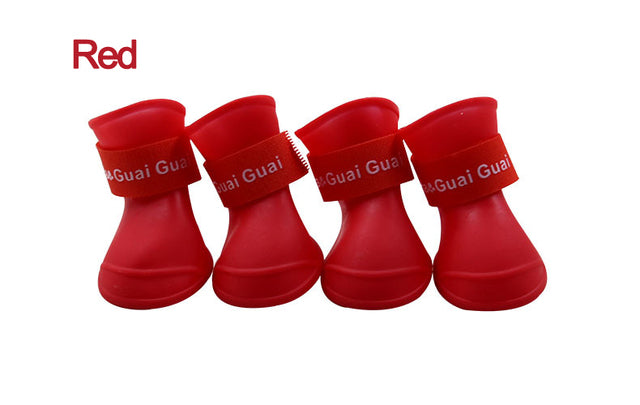 Dog Rain Shoes Boots Rubber Portable