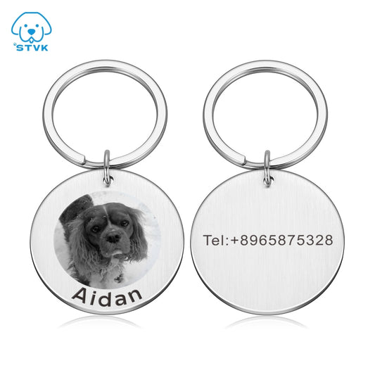Free engraving Pet Tag Photos Collar