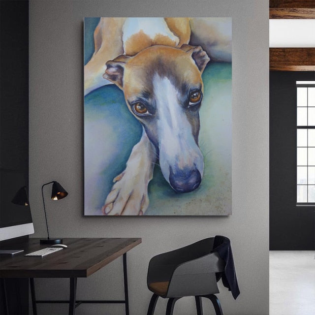 Modern Cool Dog Animal Canvas Painting