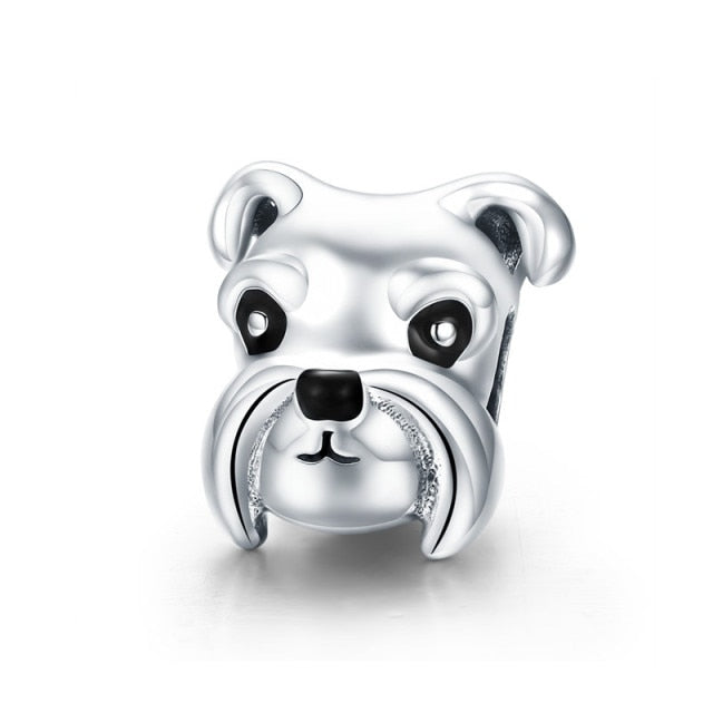 Lovely Schnauzer Dog Charm Beads