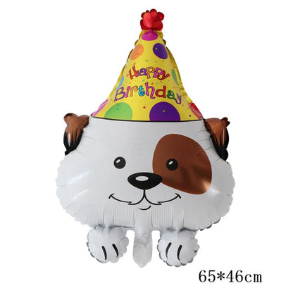 Animal theme party dog foil balloons
