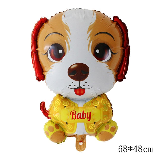 Animal theme party dog foil balloons