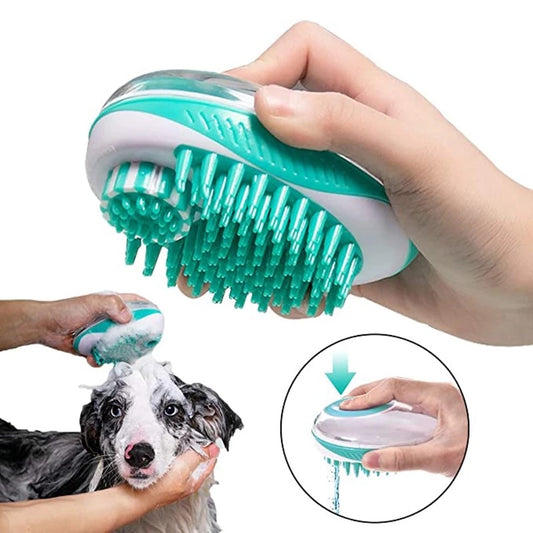 Dog Bath Brush 2-in-1 SPA Massage Comb Pet Grooming