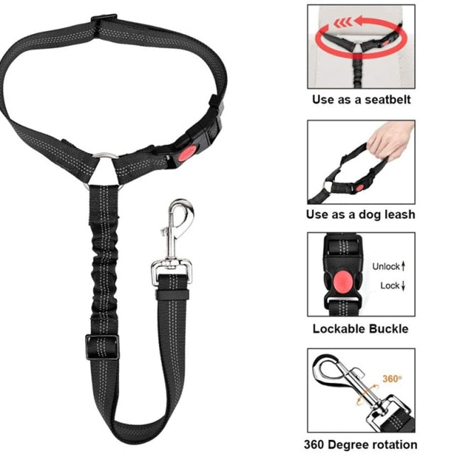 Pet Car Seat Belt Restraint Adjustable