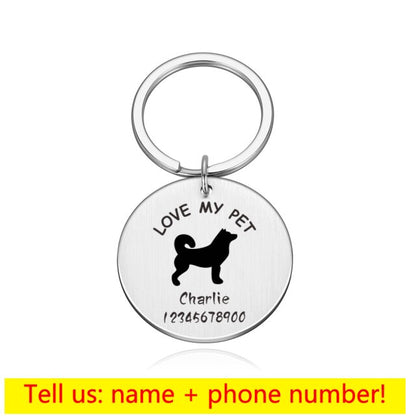 Personalized Pet Cat Dog ID Tag Collar