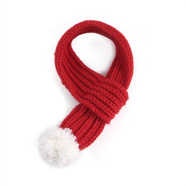 Fashion Christmas Knit Dog Scarf Winter