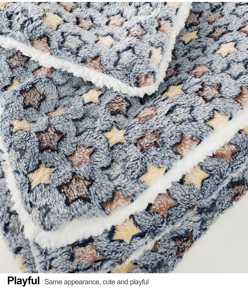 Dog Cat Soft Blanket Bed Mat For Sofa Warmer