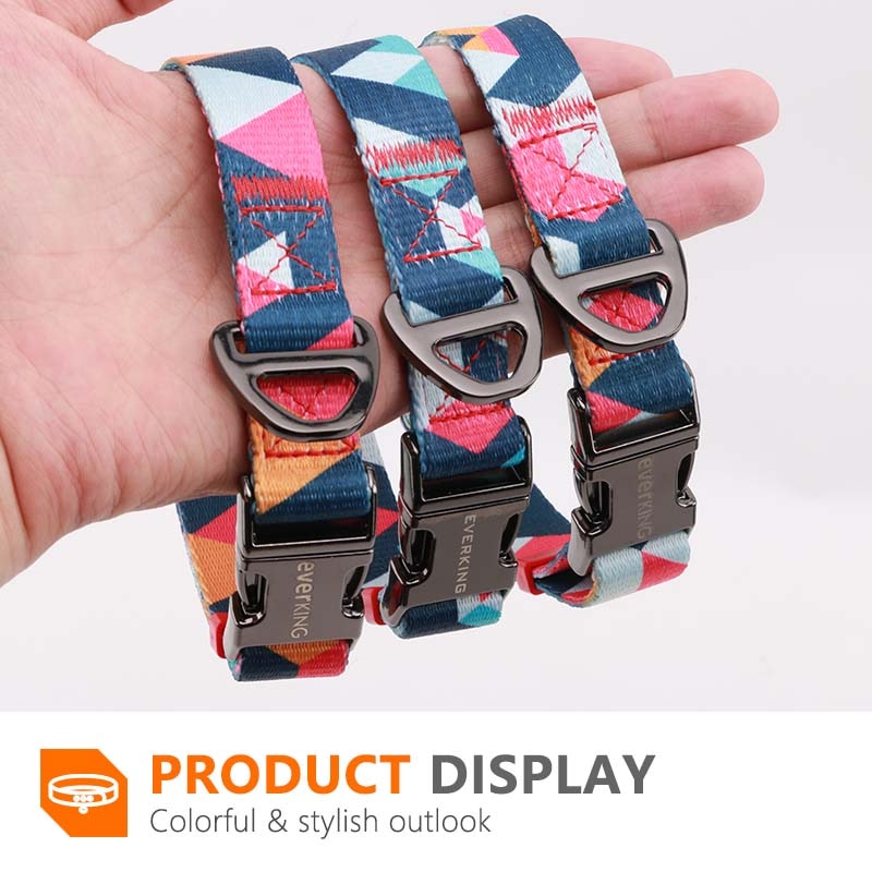 Plaid Dog Nylon Adjustable Collar