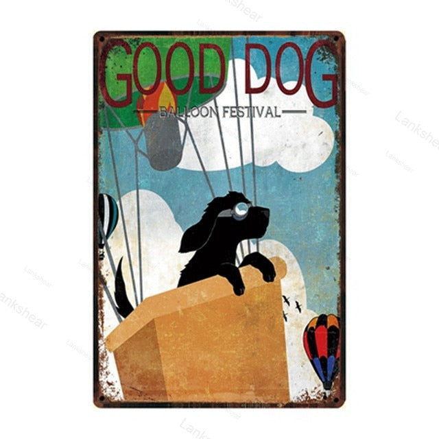Good Beware of Dogs Metal Sign Poster