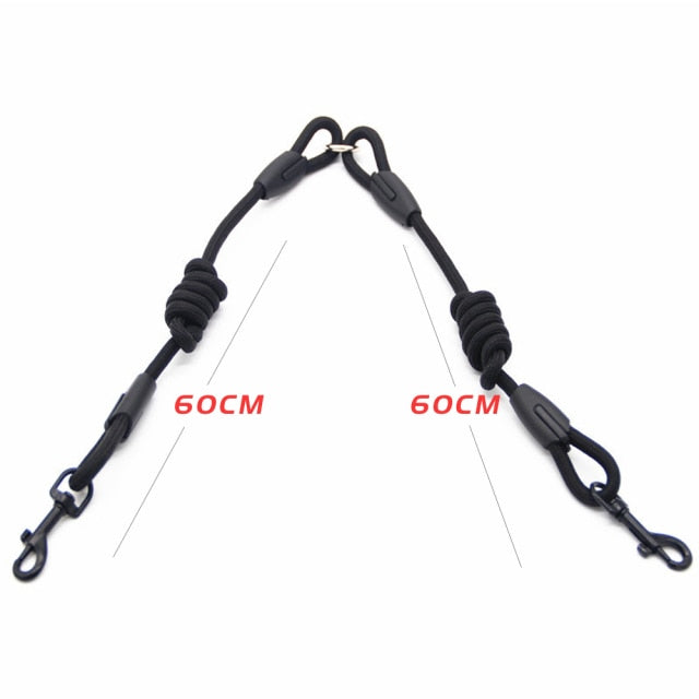 Double Leashes Belt Nylon Walking Dog Training