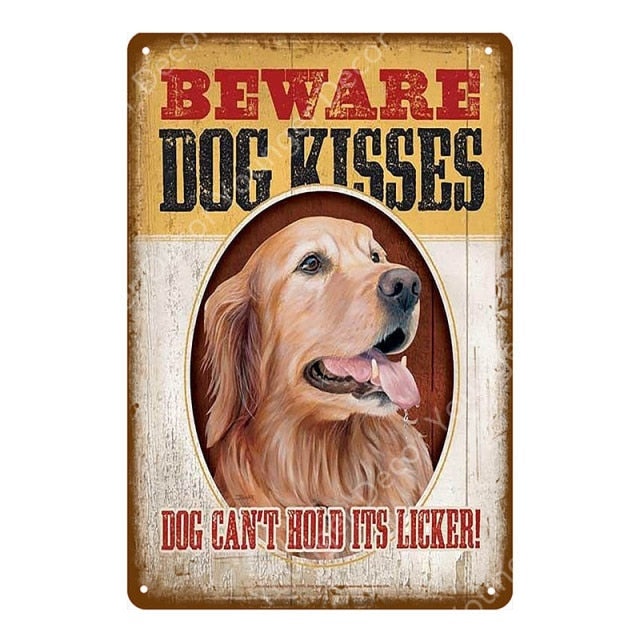 Metal Signs Warning Guard Dog