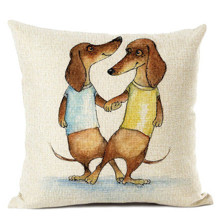 Dachshund Dog Funny Throw Pillow Case