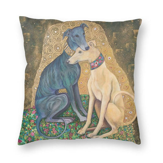 Klimt Greyhound Dog Art Cushion Cover