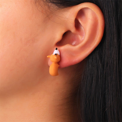 Trendy And Cute Animal Shape Bite Earring Little Dog