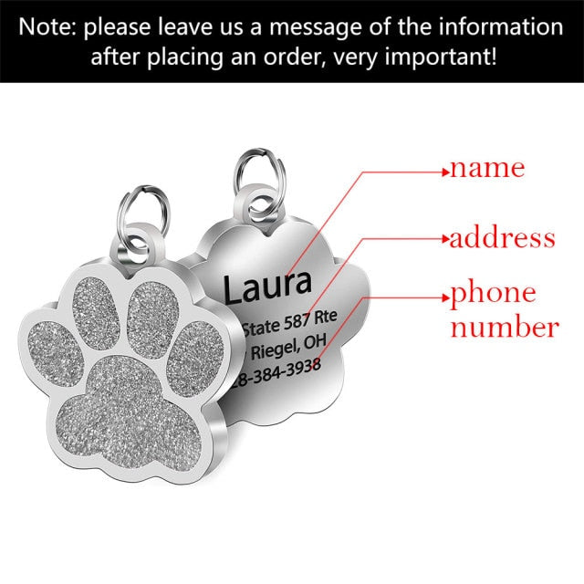 Anti-lost Engraved Dog