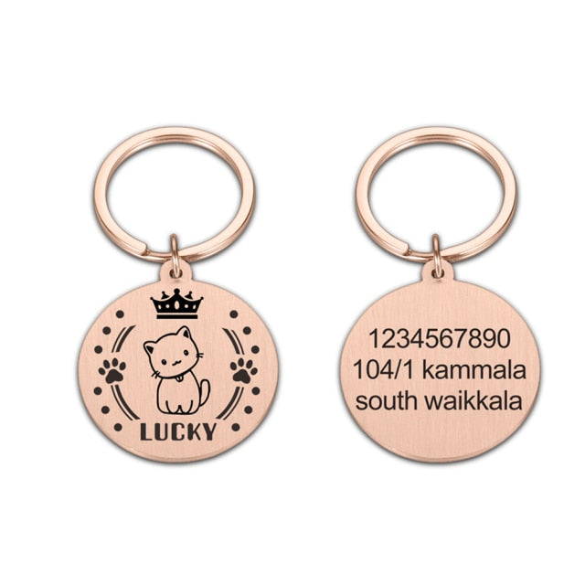 Personalized Cats Dogs ID Tags Collar