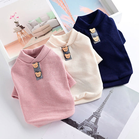 Dog Striped Clothes Cotton Sweater