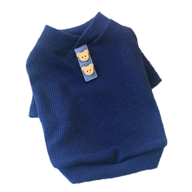 Dog Striped Clothes Cotton Sweater