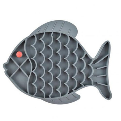 Fish Shape Silicone Lick Mat Feeding Bowl For Dogs
