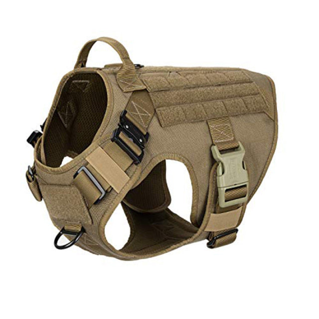 Tactical Dog Harness with 2X Metal Buckle