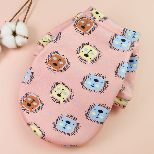 Lovely Print Small Dog Pullover Clothing