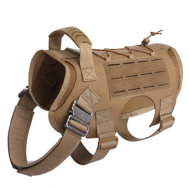 Dog Tactical Military Harness Vest Metal Buckle