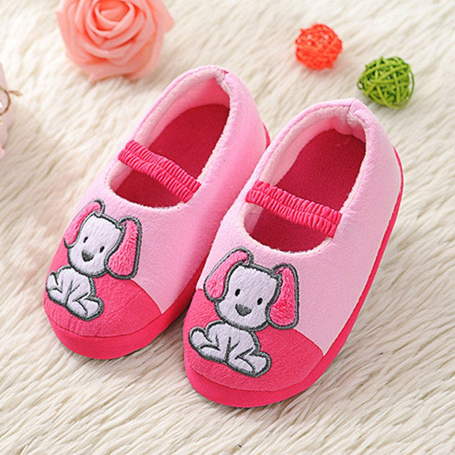 Cartoon Lucky Dog Non-slip Home Shoes