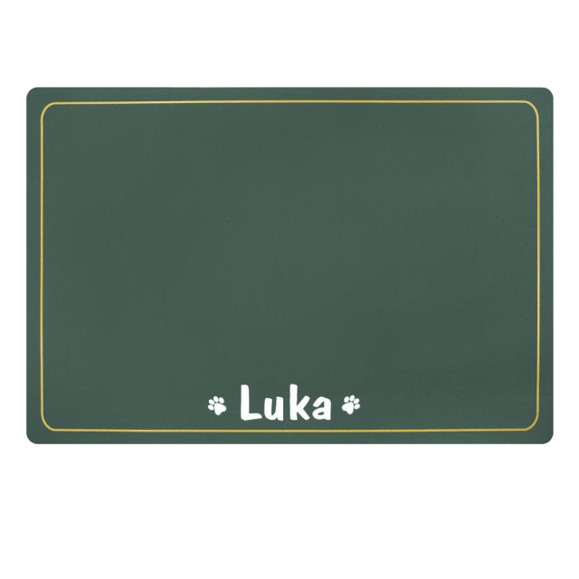 Custom Name Pet Placemat Pad Waterproof