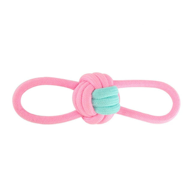 Powder Blue Cotton Rope Knot Toys