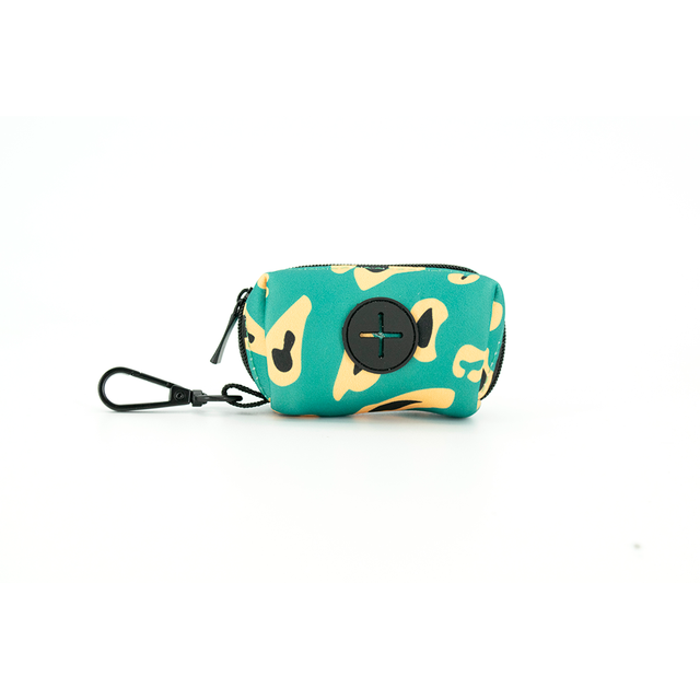 Adjustable Dog Collar Durable Soft Green Leopard Design