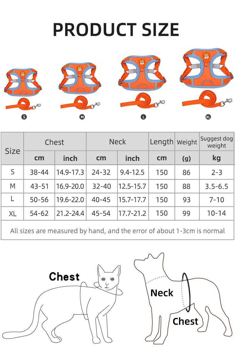 Pet Dog Harness No Pull Running Leashes