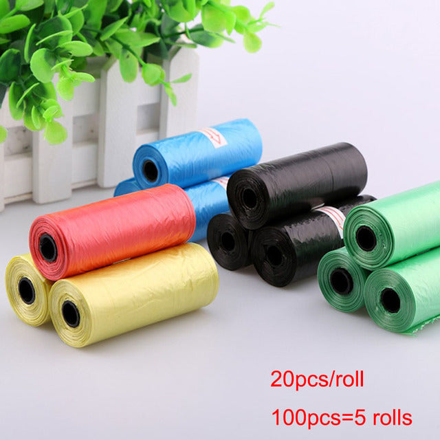 5Rolls 100pcs Dog Poop Bags Outdoor