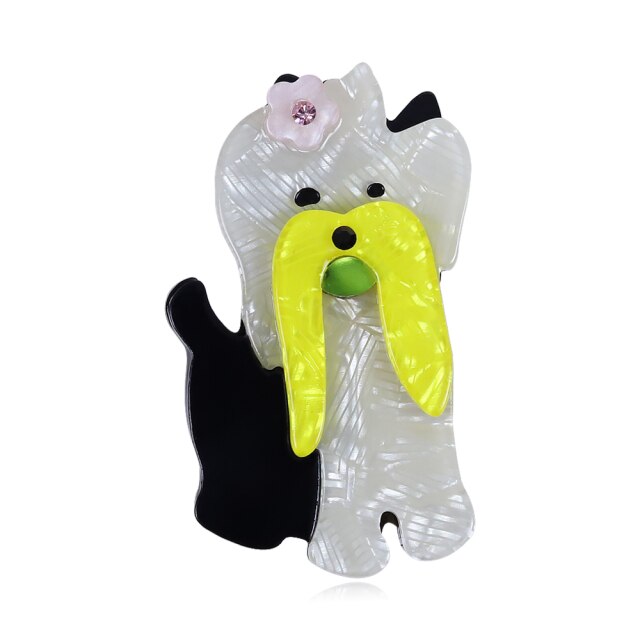 Custom Lovely Acrylic Dog Brooches