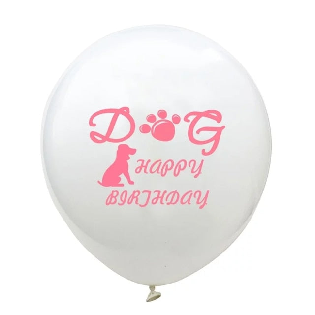 Balloon Dog Footprint Happy Birthday Lovely Dog