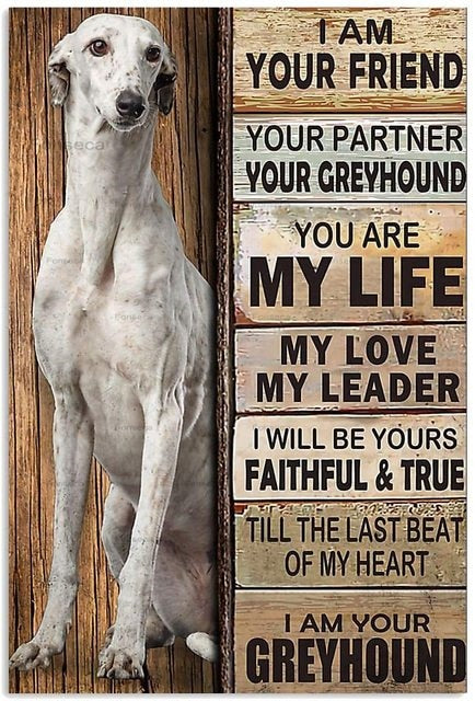 Retro Dog Posters Garden Decoration Tin Plate