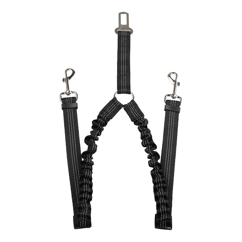 Two Dog Car Leash safety Car Seat