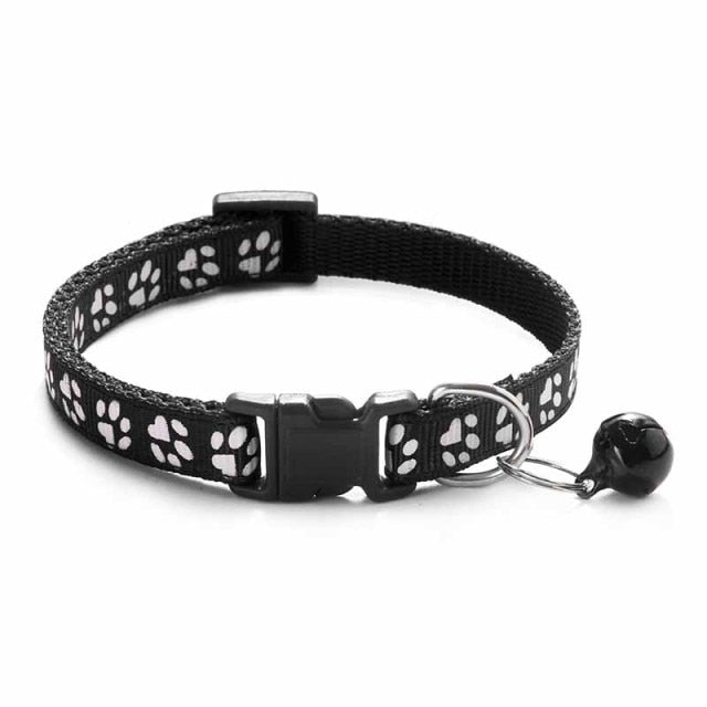 Cute Pets Bell Collar Footprint