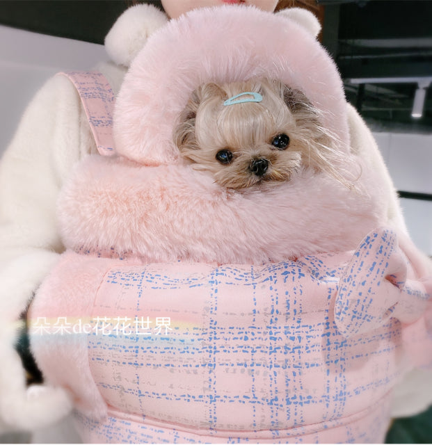 Pet carrier backpack collar backpack