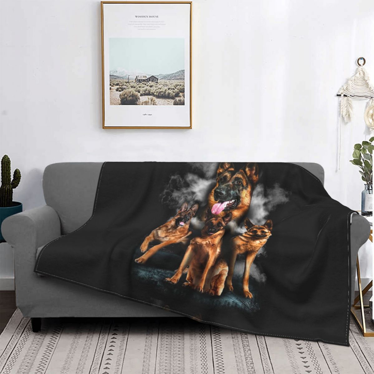 German Shepherd Dog Blanket Cover
