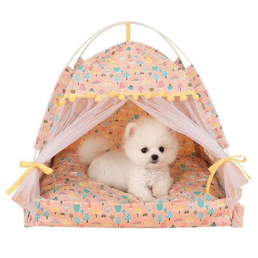 Dog Tent Portable Cute Pattern House