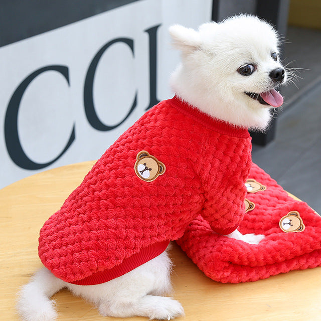 Super Cute Winter Warm Pink Small Dog Clothes