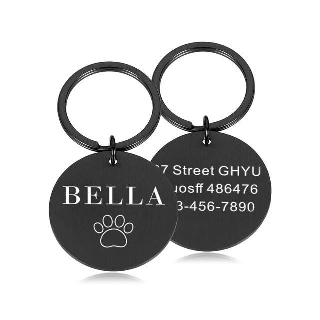 Personalized Dog ID Tag Double Sided Round