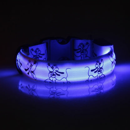 LED Dog Collar Light Night Safety Nylon