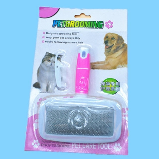 Pet Needle Combs With Non-Slip Handle Pet Grooming
