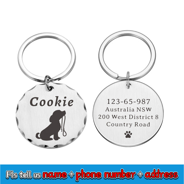 Free Personalized Dog Custom ID Tag Dog Collar